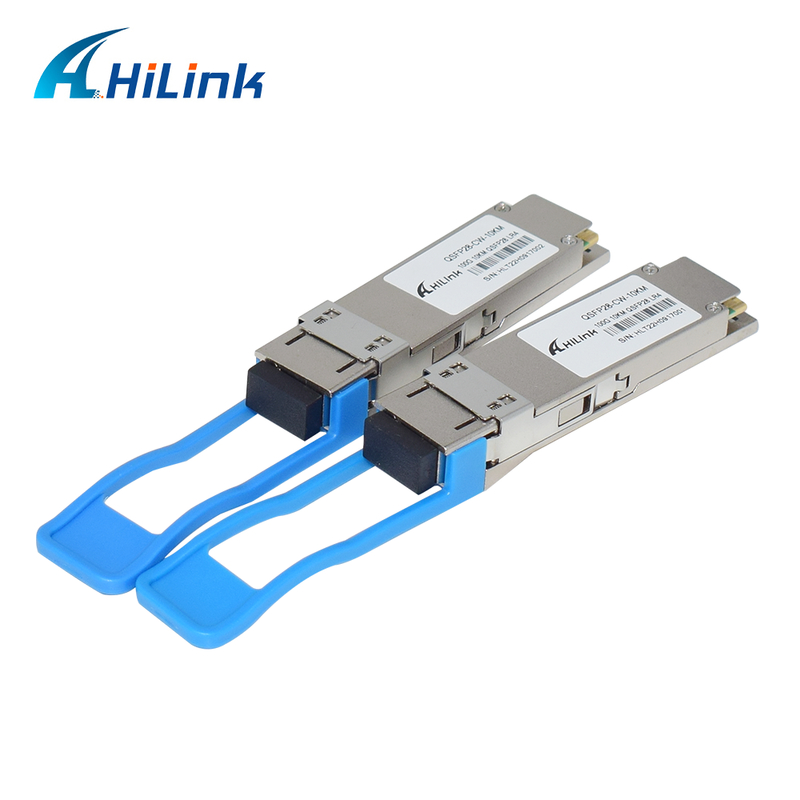 โมดูลรับส่งสัญญาณออปติคัล QSFP28 CWDM4 100Gb/s แบบ Hot Pluggable ระยะ 10KM สำหรับการใช้งานสวิตช์ LAN WAN Ethernet เราเตอร์