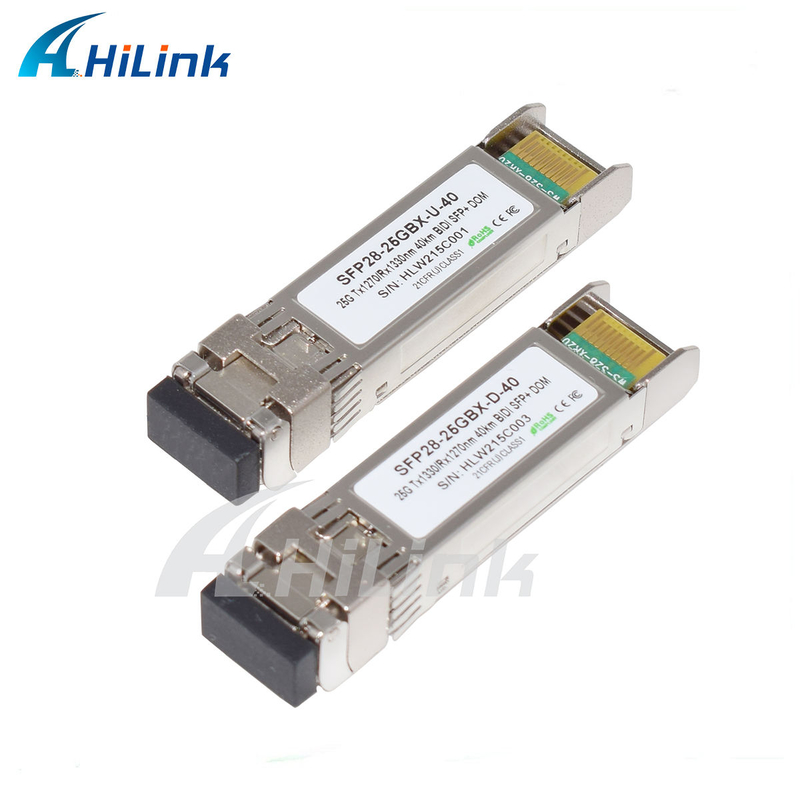 25Gbps BIDI 40KM 1270/1310nm 40KM APD LC DOM Transceiver 25G Ethernet เครื่องรับสัญญาณไฟเบอร์ออปติก