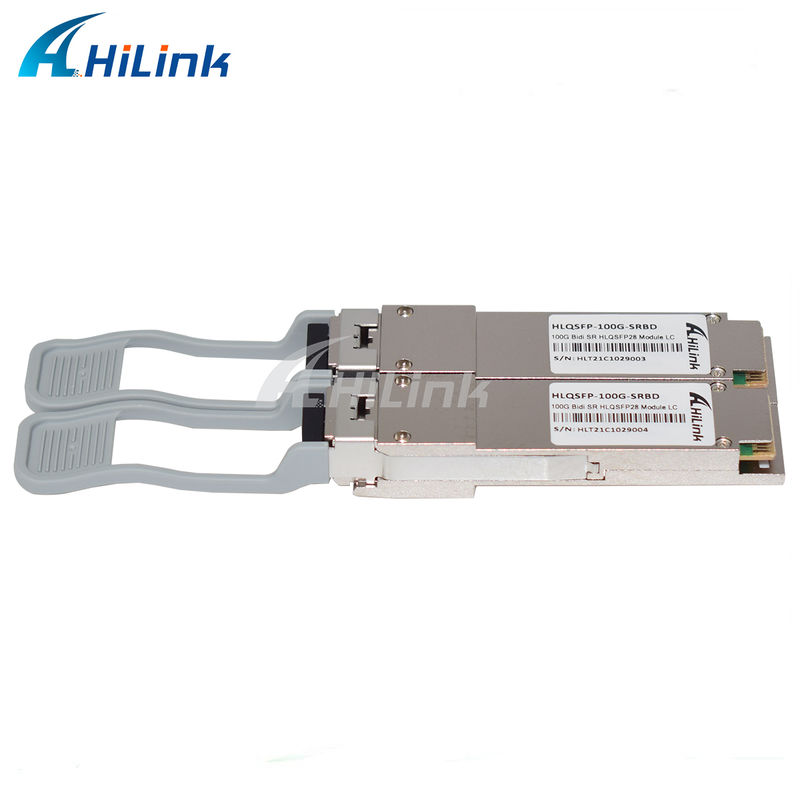 100G QSFP28 SRBD 100m Bi-Di Duplex LC Hot Pluggable 850/900nm VCSEL PAM4 2x50G มัลติโหมด