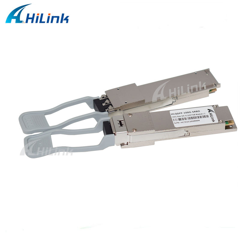 100G QSFP28 SRBD 100m Bi-Di Duplex LC Hot Pluggable 850/900nm VCSEL PAM4 2x50G มัลติโหมด