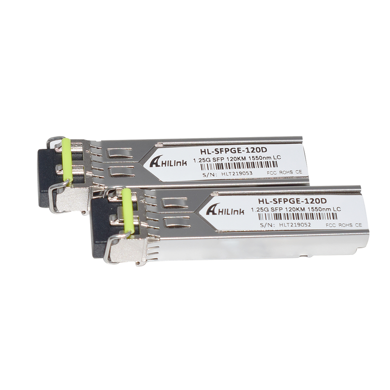 1.25Gb/s BIDI SFP Transceiver พร้อมเลเซอร์ DFB และ APD Receiver สําหรับการส่งสัญญาณ 120 กม. ในช่วงอุณหภูมิทางการค้า
