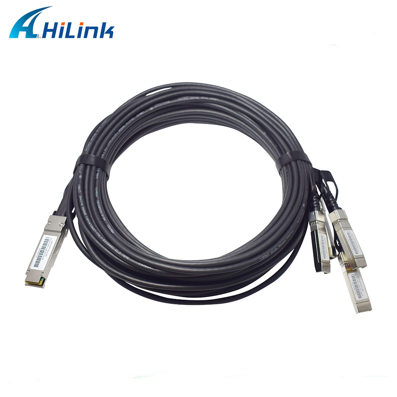 40G QSFP+ ถึง 4*10G SFP+ 5M สาย DAC ทองแดง Passive Direct Attach สําหรับศูนย์ข้อมูล 10G/40Gigabit Ethernet