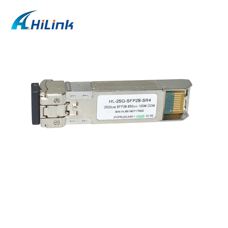 25G SFP28 SR MMF โมดูลไฟเบอร์ออปติก 850nm 100m GBIC เครื่องรับออปติก อุตสาหกรรมอุณหภูมิ