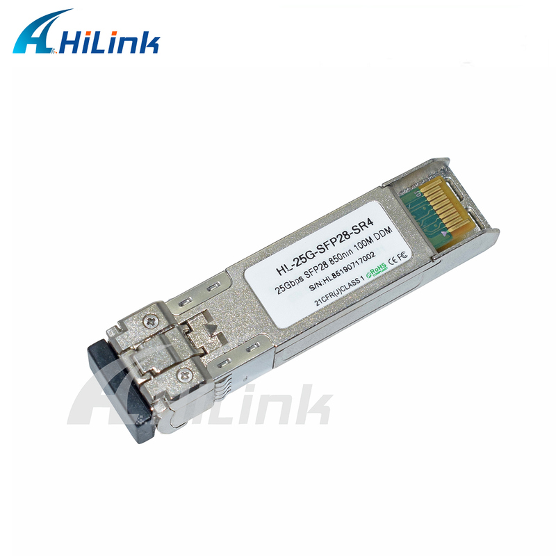 25G SFP28 SR MMF โมดูลไฟเบอร์ออปติก 850nm 100m GBIC เครื่องรับออปติก อุตสาหกรรมอุณหภูมิ