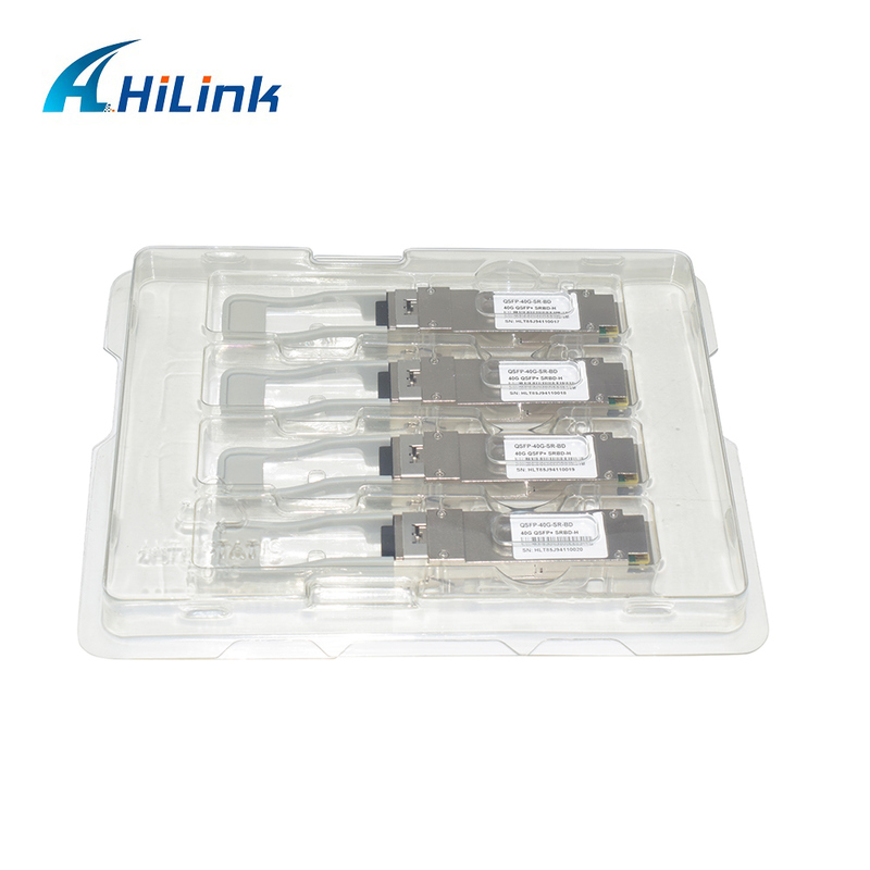 โมดูลไฟเบอร์ออปติก QSFP+ 40Gb/s 100m Bi-Di Duplex LC แบบ Hot Pluggable 850/900nm MMF