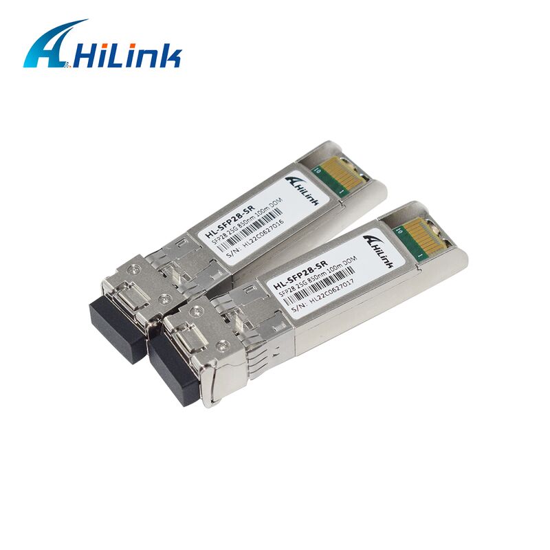 Hilink 25G SFP28 Optical Transceiver กับระยะทาง 100M การรับประกัน 3 ปี และได้รับการรับรอง CE RoHs