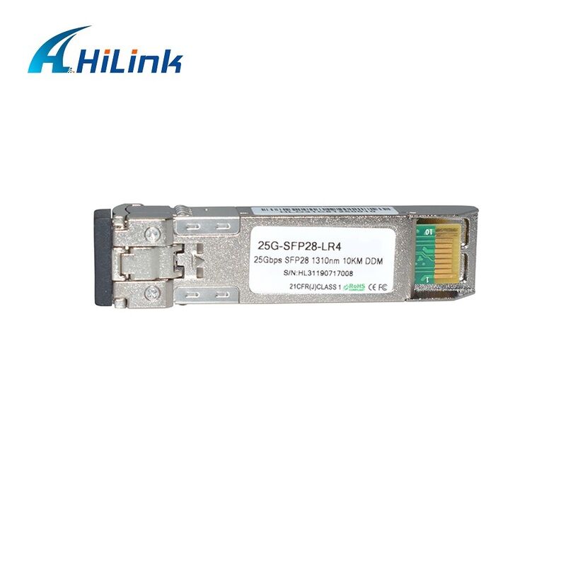 โมดูลออปติคัล Hilink 25G SFP28 พร้อมแหล่งจ่ายไฟ 3.3V สำหรับ 25GBASE-LR Ethernet ในช่วงอุณหภูมิเชิงพาณิชย์