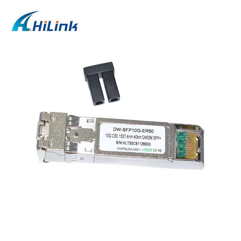 Hilink 10Gb SFP+ DWDM SFP 100GHZ CH17~61 ตัวเลือก 40km Transceiver Optical Module Duplex LC การค้าอุตสาหกรรม