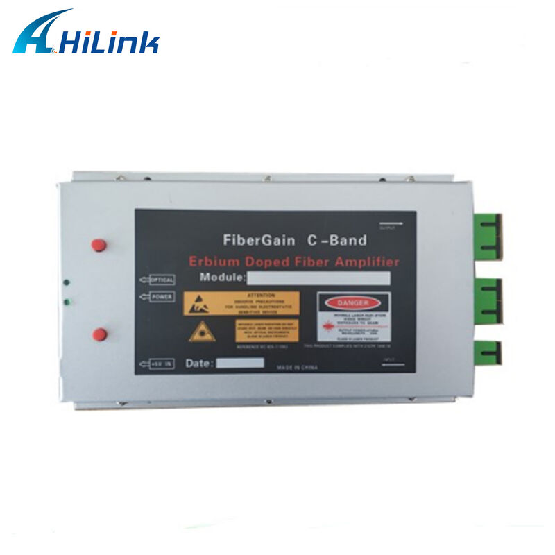 Hilink MINI ประเภท EDFA 1550nm 15dBm 1 input 1 output CATV อาคารโทรคมนาคม ERBIUM-DOPED FIBER AMPLIFIER