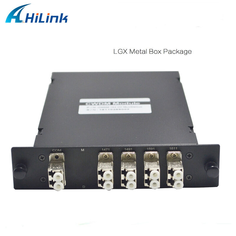 LGX แคสเทท CWDM MUX DEMUX 4 ช่อง 1470/1490/1590/1610nm ไฟเบอร์คู่ CWDM Mux Demux