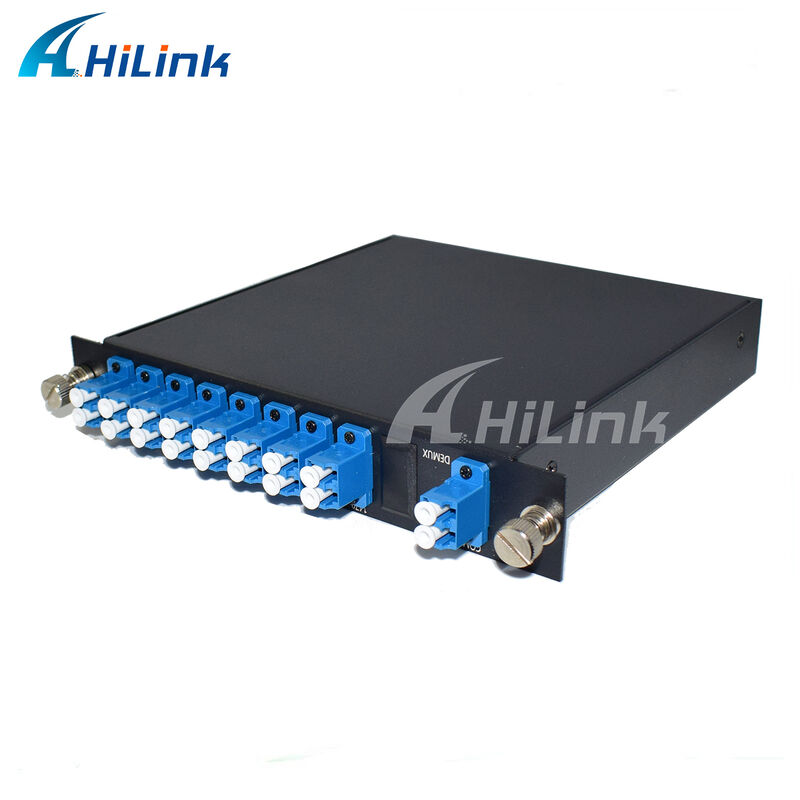 8 CWDM Channels 1470-1610nm Mux Demux พร้อมจอภาพและพอร์ตขยาย Dual Fiber LC/UPC