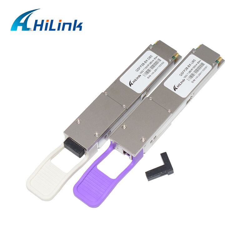 Hilink QSFP28-BX-U80/D80 โมดูลตัวรับออปติก BIDI ขนาด 100Gb/s มีความถี่ 80km สําหรับ Ethernet 100G