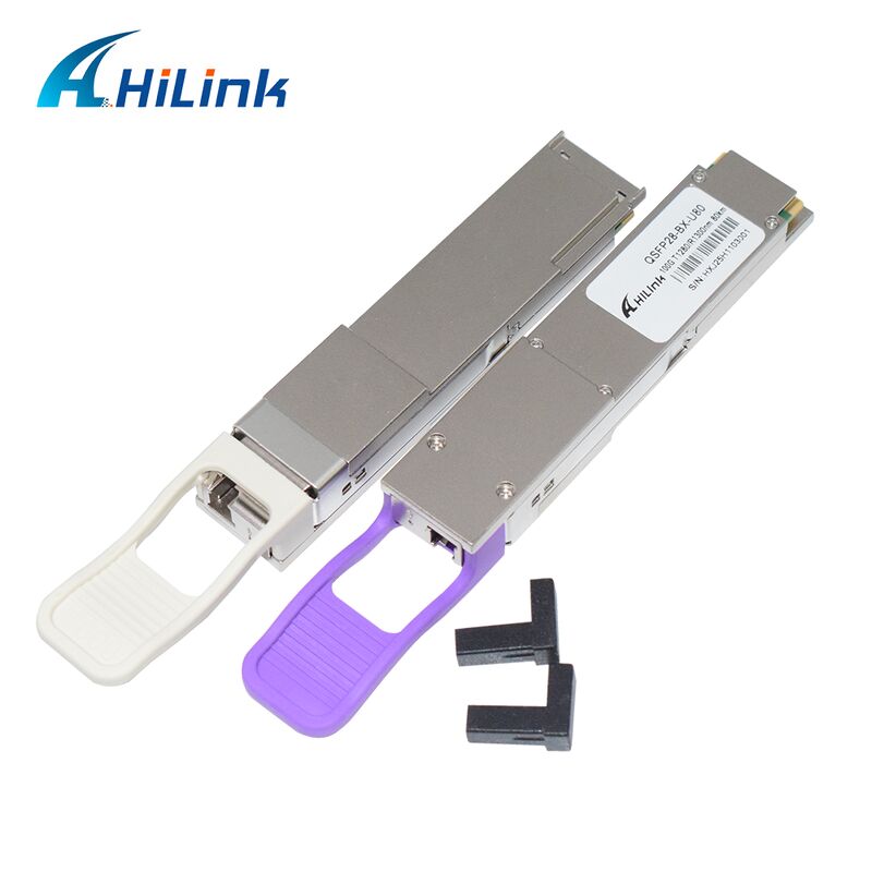 Hilink QSFP28-BX-U80/D80 โมดูลตัวรับออปติก BIDI ขนาด 100Gb/s มีความถี่ 80km สําหรับ Ethernet 100G