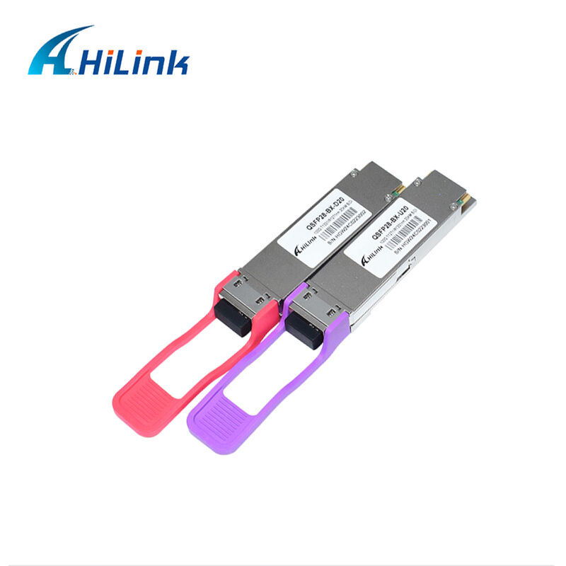 โมดูลออปติคัลทรานซีฟเวอร์ Hilink HL-QSFP28-100G-UD-20 100Gb/s 20km QSFP28 BIDI LR1 พร้อมขั้วต่อ LC แบบเสียบได้ขณะทำงาน