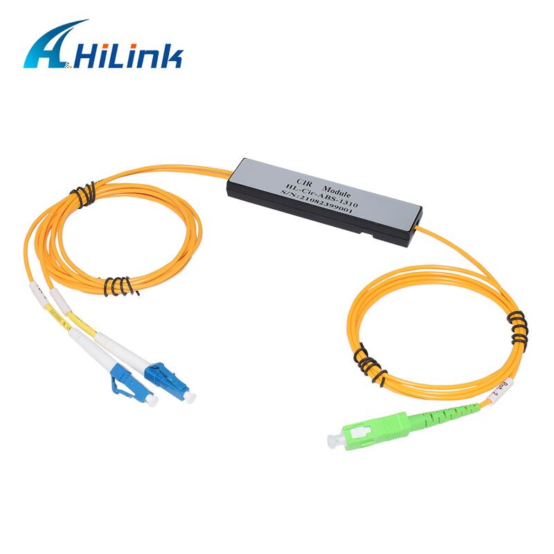 HL-Cir-1310 3-พอร์ต Circulator Port1&Port3-LC/UPC Port2-SC/APC 1310nm/1550nm/1610nm กล่อง ABS สำหรับ Data Center