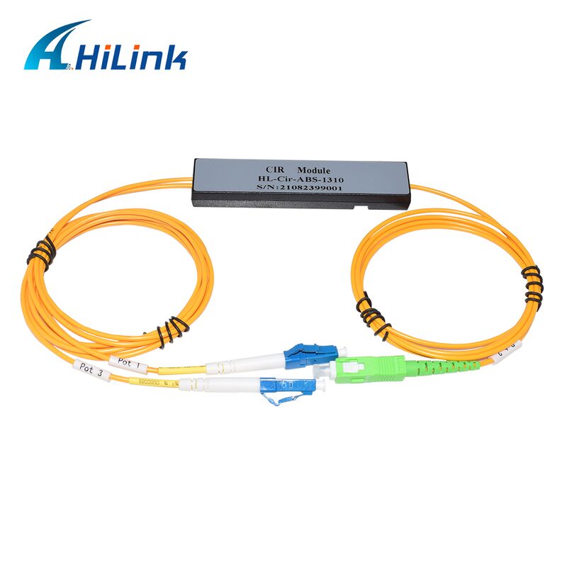 HL-Cir-1310 3-พอร์ต Circulator Port1&Port3-LC/UPC Port2-SC/APC 1310nm/1550nm/1610nm กล่อง ABS สำหรับ Data Center