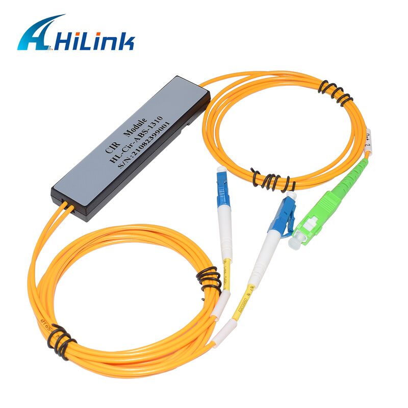 HL-Cir-1310 3-พอร์ต Circulator Port1&Port3-LC/UPC Port2-SC/APC 1310nm/1550nm/1610nm กล่อง ABS สำหรับ Data Center