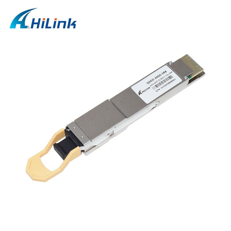 Hilink QSDD-400G-SR ตัวรับส่งสัญญาณออปติคัล 400G QSFP56-DD SR8 พร้อมอัตราข้อมูล 400G, ความยาวคลื่น 850nm และระยะทาง 100m