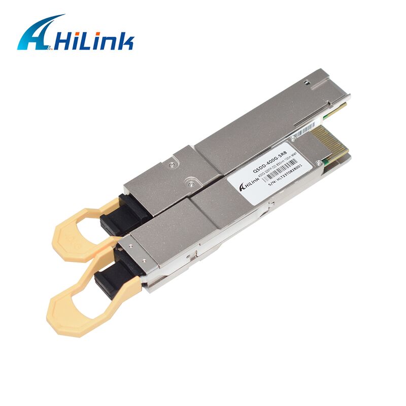 Hilink QSDD-400G-SR ตัวรับส่งสัญญาณออปติคัล 400G QSFP56-DD SR8 พร้อมอัตราข้อมูล 400G, ความยาวคลื่น 850nm และระยะทาง 100m