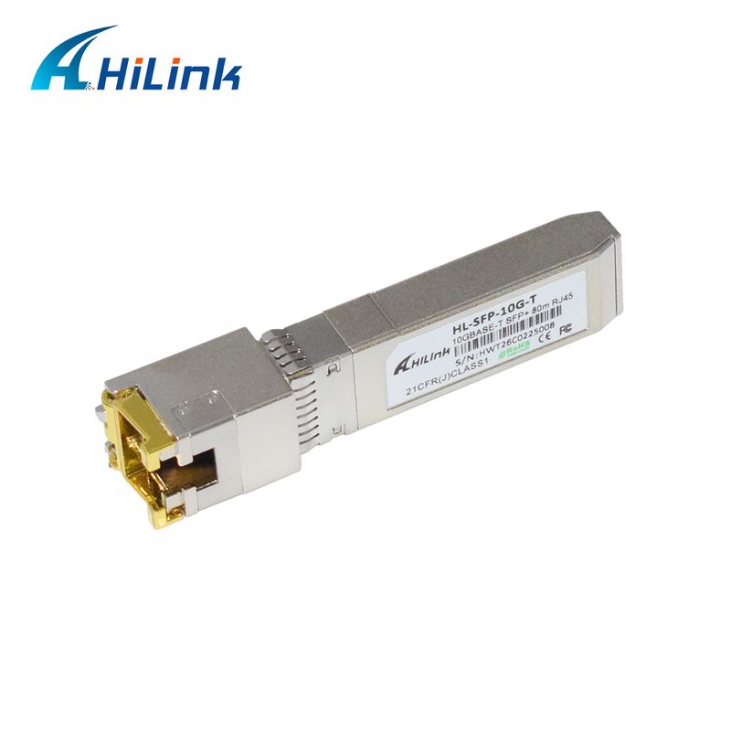 Hilink 10G Data Rate SFP+ Transceiver ด้วยระยะทาง 30M/80M และ RoHS Compliant 10GBASE-T Copper Module
