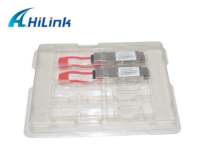 Duplex LC QSFP + เครื่องรับส่งสัญญาณ 40 GBASE -ER4 1310nm ความยาวคลื่น 3.3V QSFP-40G-ER4