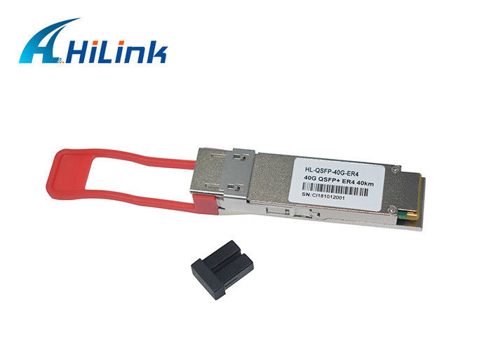 Duplex LC QSFP + เครื่องรับส่งสัญญาณ 40 GBASE -ER4 1310nm ความยาวคลื่น 3.3V QSFP-40G-ER4