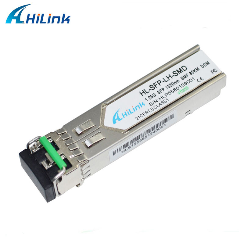 Hilink 1.25Gb/s SFP Optical Transceiver 1550nm 80km Hot Pluggable GBIC RoHS ที่สอดคล้อง