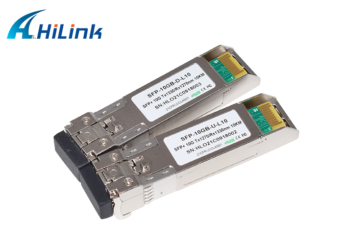10G BiDi SFP+ Optical Transceiver with 1270/1330nm Wavelength and 10KM Distance for Single Fiber Transmission