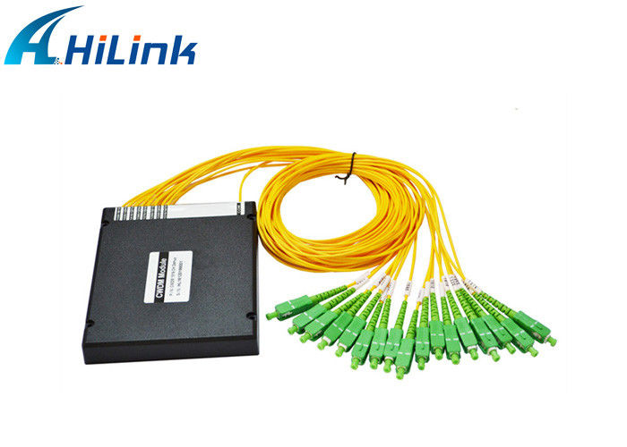 1270nm ~ 1610nm 16ch CWDM Mux Demux โมดูลแยกสูงด้วย LC / APC SC / APC เชื่อมต่อ