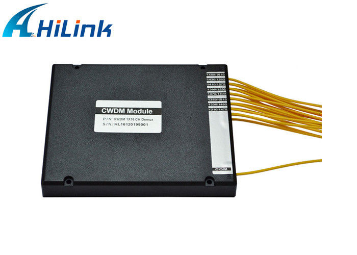 1270nm ~ 1610nm 16ch CWDM Mux Demux โมดูลแยกสูงด้วย LC / APC SC / APC เชื่อมต่อ