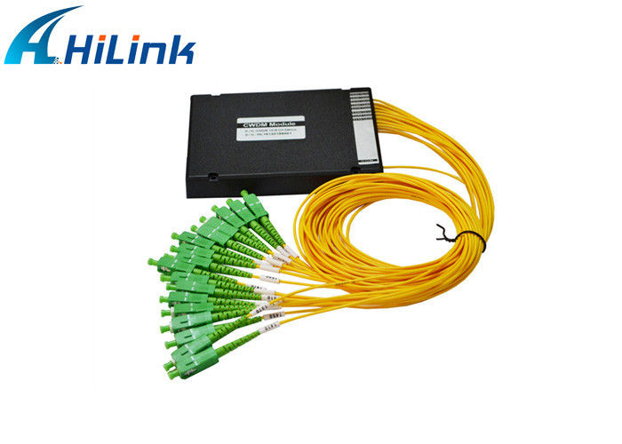 1270nm ~ 1610nm 16ch CWDM Mux Demux โมดูลแยกสูงด้วย LC / APC SC / APC เชื่อมต่อ