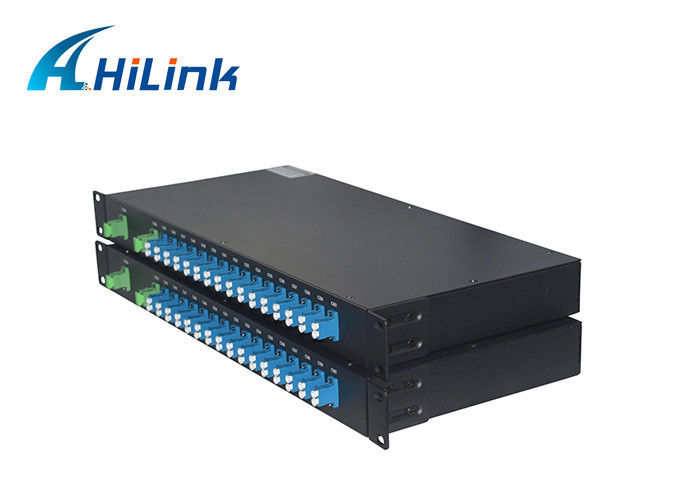 16 ช่อง C21-C36 Dual Fiber FMU 1U แร็คเมาท์, LC / UPC พอร์ตการขยาย DWDM Mux Demux