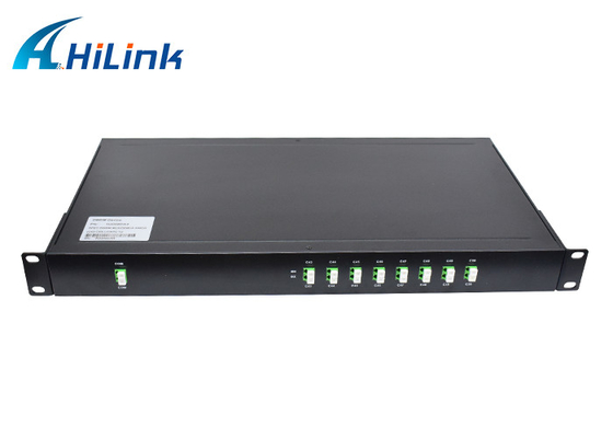 2x8CH DWDM MUX DEMUX 1U 19 '' ชั้นวาง LC / APC C43-C50 ช่อง DWDM อุปกรณ์อุปกรณ์ออปติคัล
