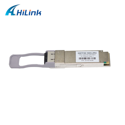 80km 1310nm SMF ดูเพล็กซ์ LC QSFP Gbic Optical Transceiver โมดูล QSFP28 100G ZR4 DOM