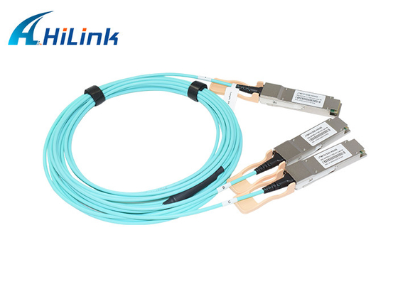 สายเคเบิล InfiniBand AOC 200G ฝ่าวงล้อม 2xQSFP56 100G PAM4 สายเคเบิลออปติคัลที่ใช้งานสำหรับศูนย์ 5G