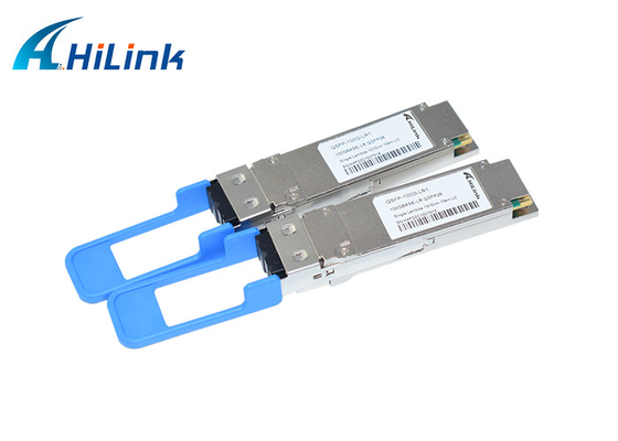 Duplex LC SMF โมดูลรับส่งสัญญาณแสง 100GBASE-LR1 QSFP28 Single Lambda 1310nm 10km DOM