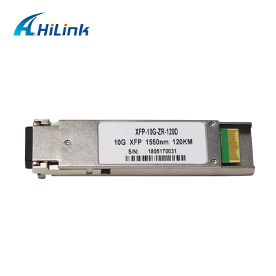 ตัวเชื่อมต่อ LC ตัวรับส่งสัญญาณ 10G XFP 1550nm 100KM ZR Dual Fiber Single Mode DDM