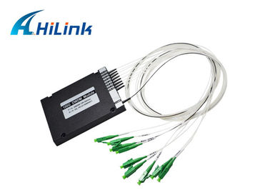 LC / APC ตัวต่อไฟเบอร์เดียว DWDM Mux Demux โมดูล ABS / LGX C30-C37 8CH