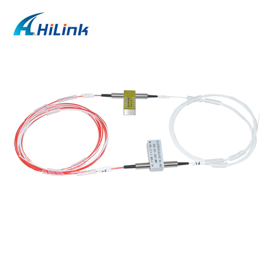1x2 FSW Mechanical Optical Switch SM 1310nm 1550nm 900um 0.5M ไม่ล็อคไม่มีขั้วต่อ
