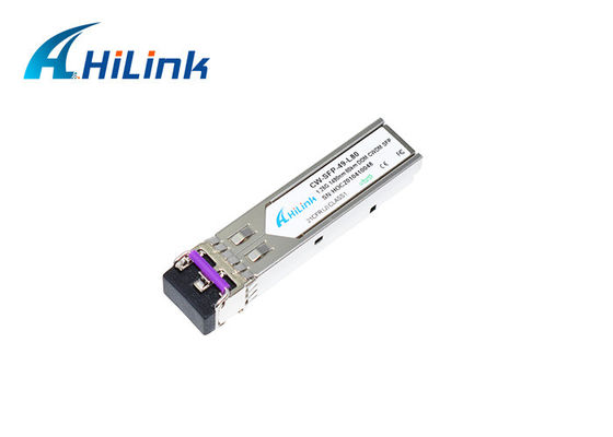 ไฟเบอร์ออปติกโมดูล SFP อีเธอร์เน็ต 1.25g Cwdm Sfp 1270-1610nm ได้มาตรฐาน RoHS