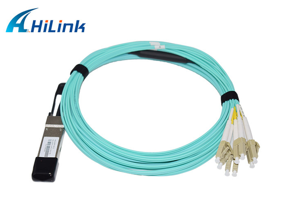 40G QSFP+ ถึง 8x LC Connectors Active Optic Cable 5M AOC VCSEL Array