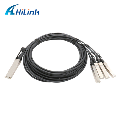 สายเคเบิลทองแดงแบบพาสซีฟ FCC DAC 56Gbps PAM4 1M 2M 3M QSFP56 ถึง 4X50G SFP56
