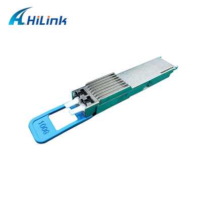 80KM Dual CS Qsfp เครื่องรับส่งสัญญาณออปติคอล 100G DWDM EML 2*27.5G DWDM TOSA