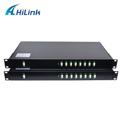 2x8ch DWDM Mux Demux โมดูล PDL ต่ำ 19 นิ้ว 1U ติดตั้งบนแร็ค LC APC